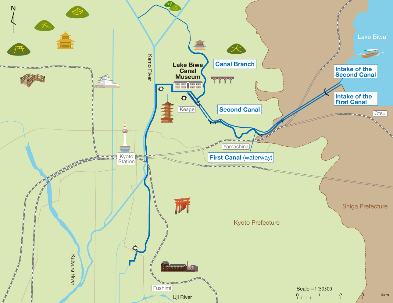 Lake Biwa Map at Steve Clementine blog